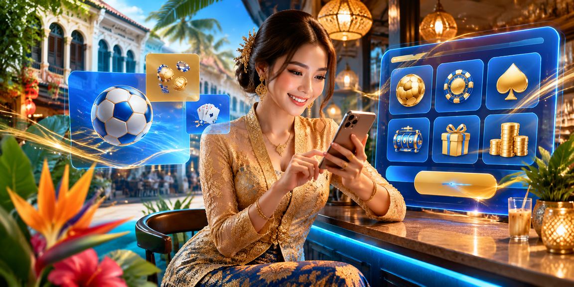 Pengguna Ipoh berpakaian kebaya memainkan kasino mudah alih jackpot kh3